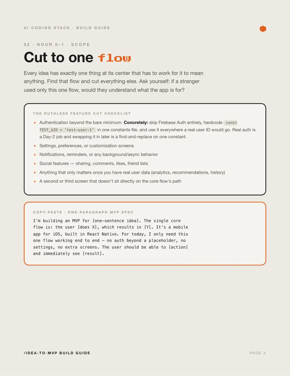 Idea to MVP in 1 Day, page 3