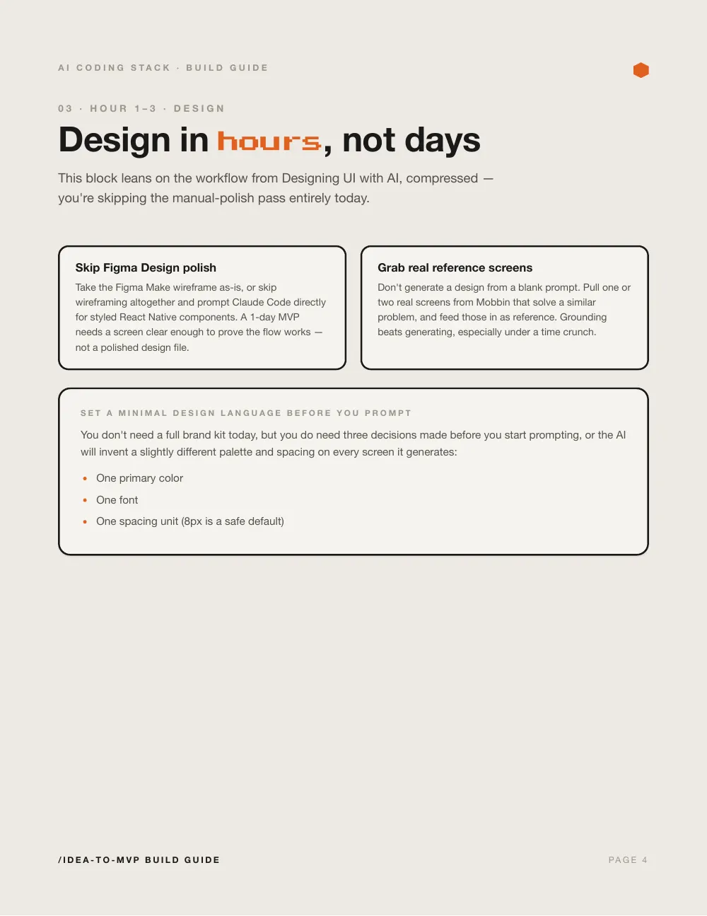 Idea to MVP in 1 Day, page 4