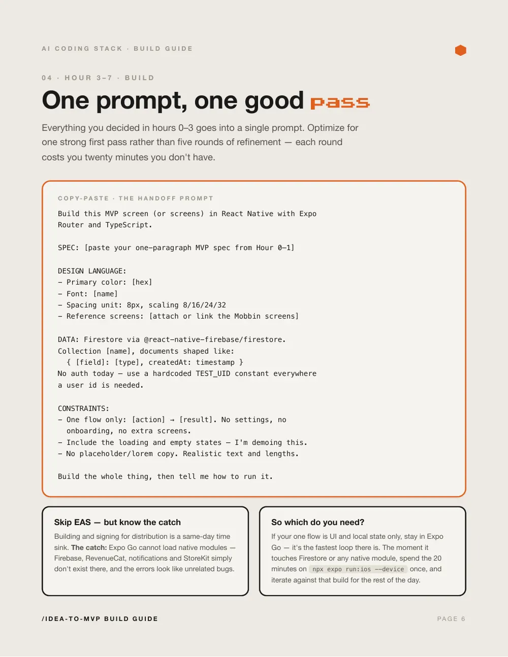 Idea to MVP in 1 Day, page 6