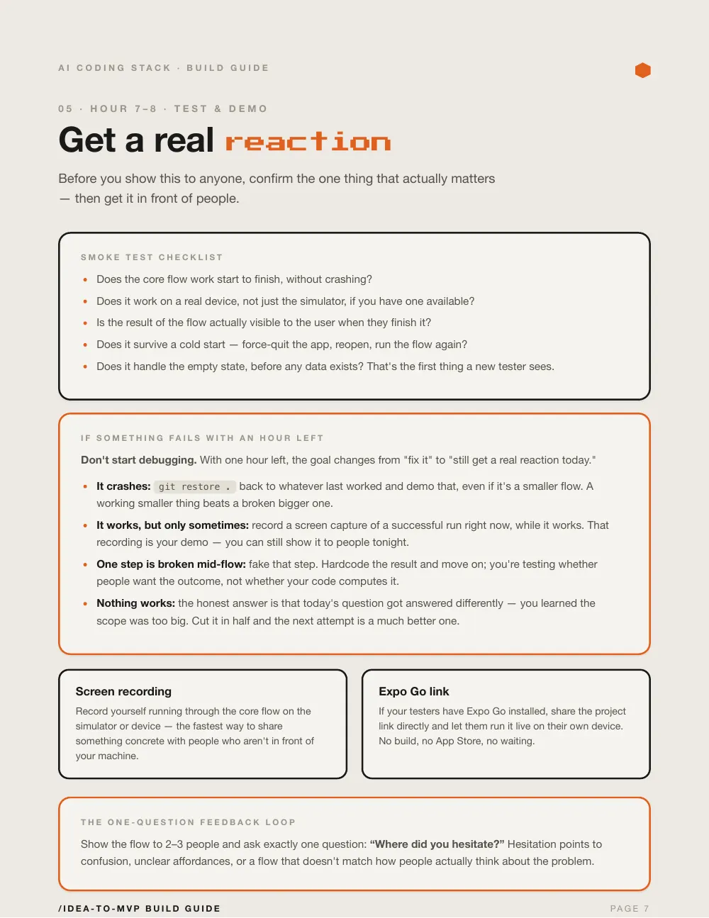 Idea to MVP in 1 Day, page 7