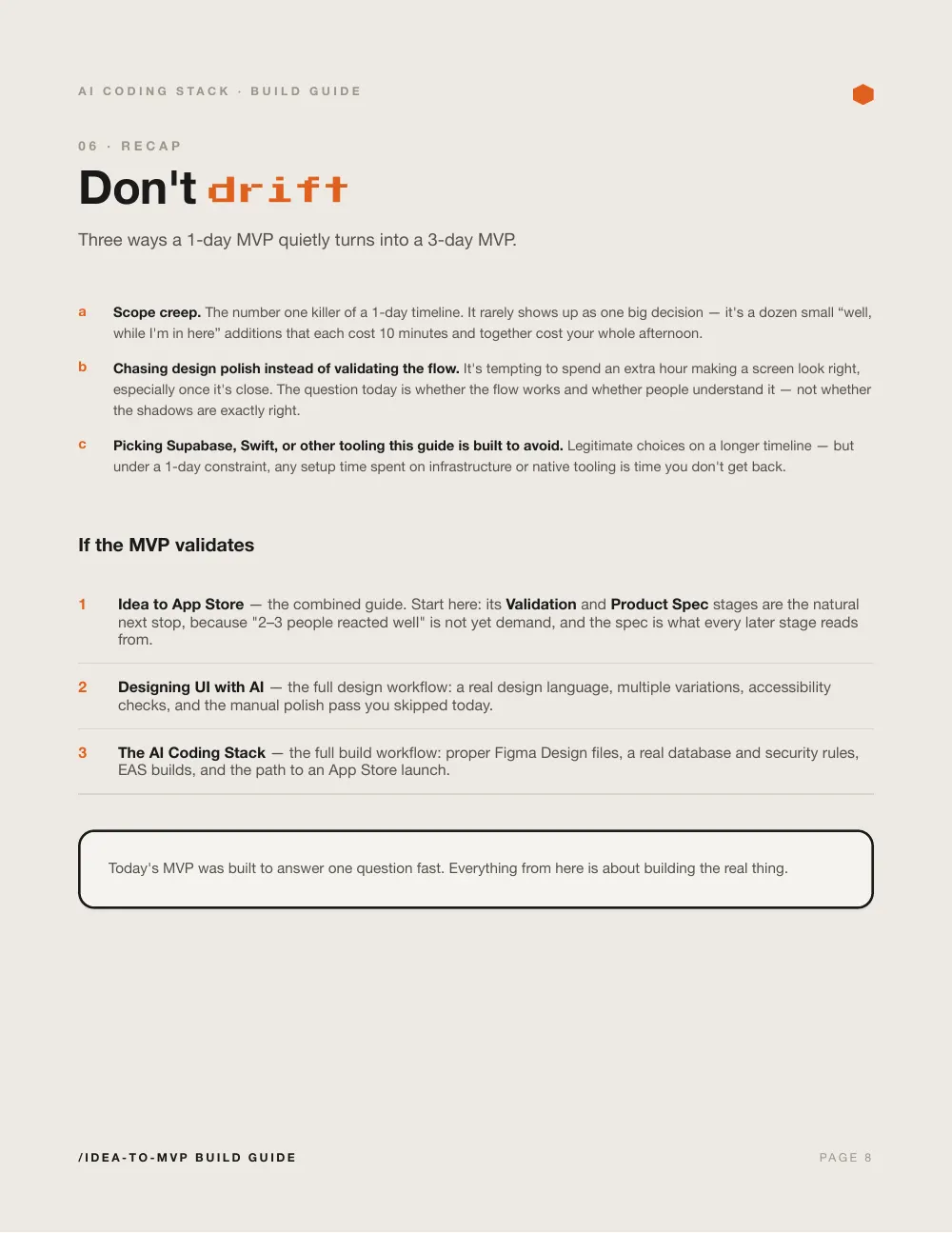 Idea to MVP in 1 Day, page 8