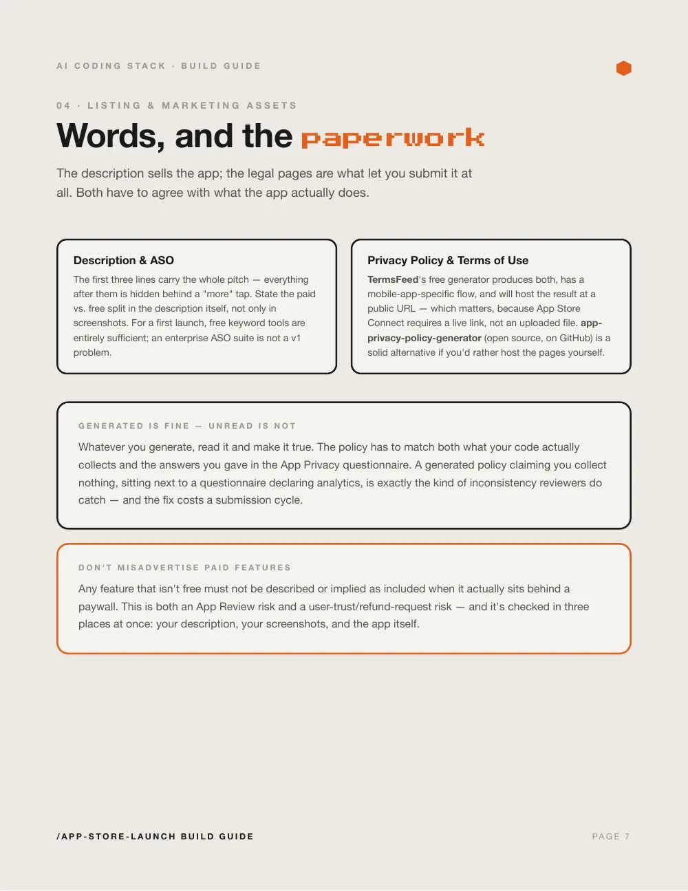 Launching on the App Store, page 7