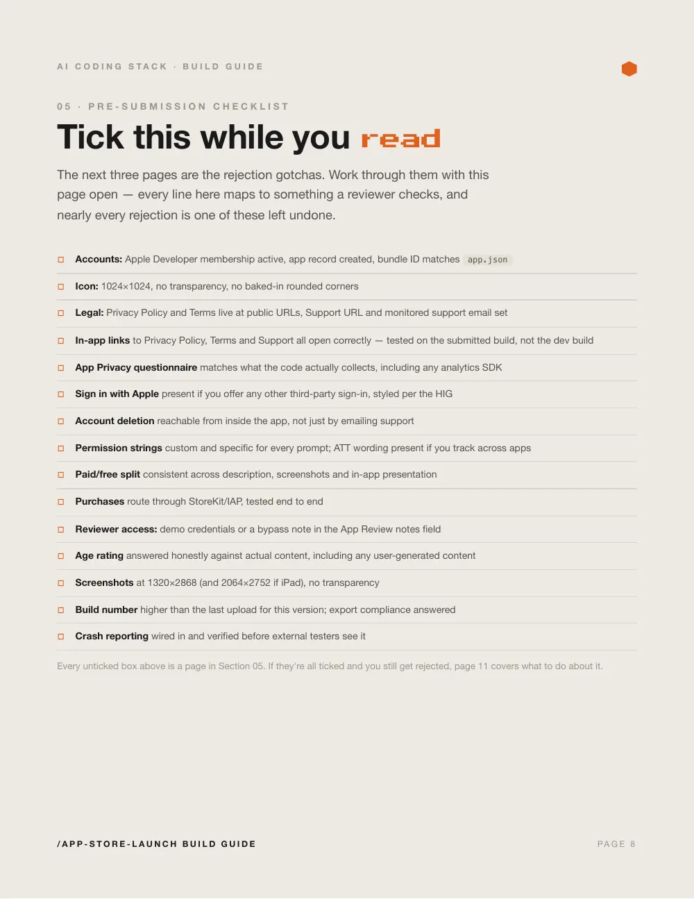 Launching on the App Store, page 8