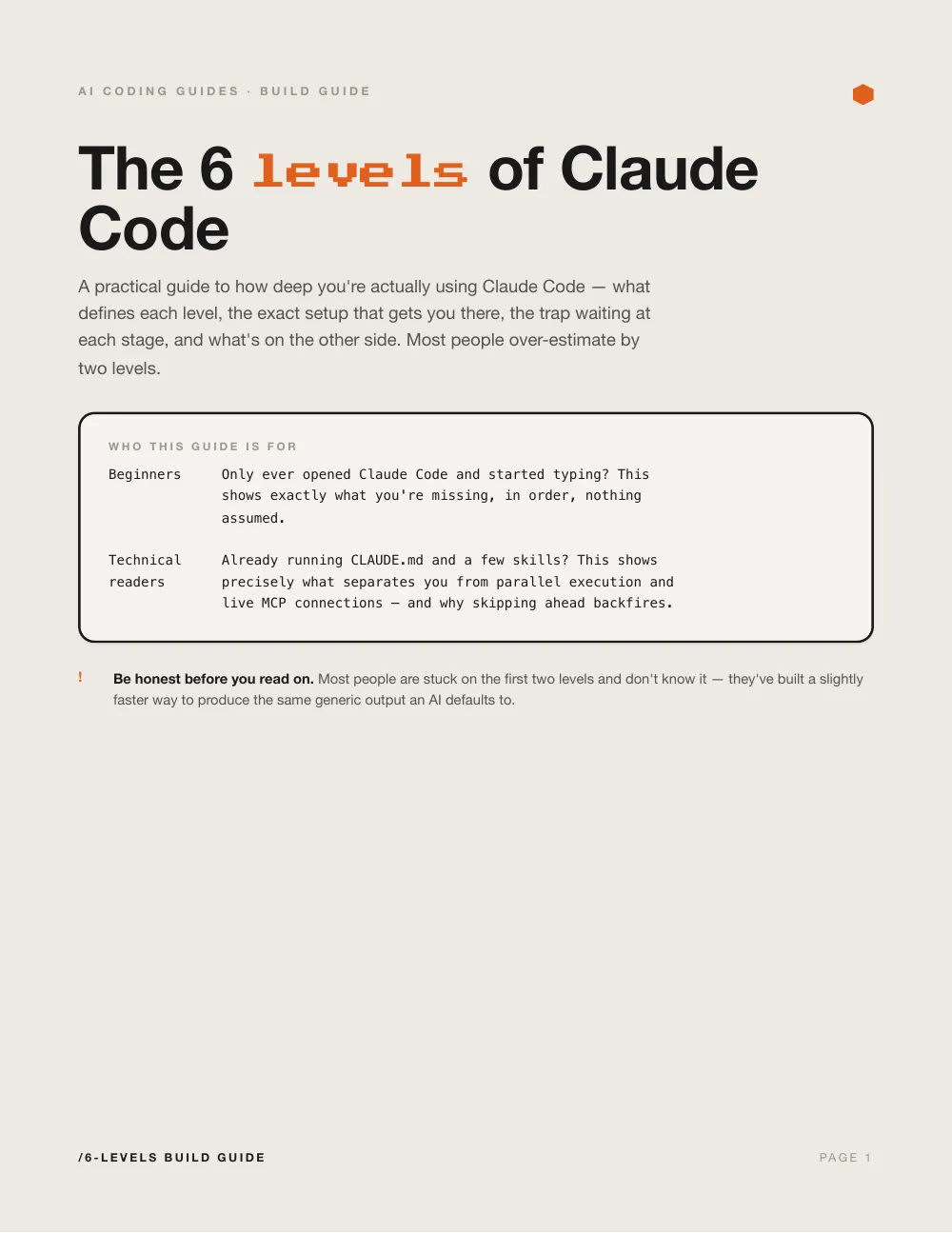 The 6 Levels of Claude Code, page 1