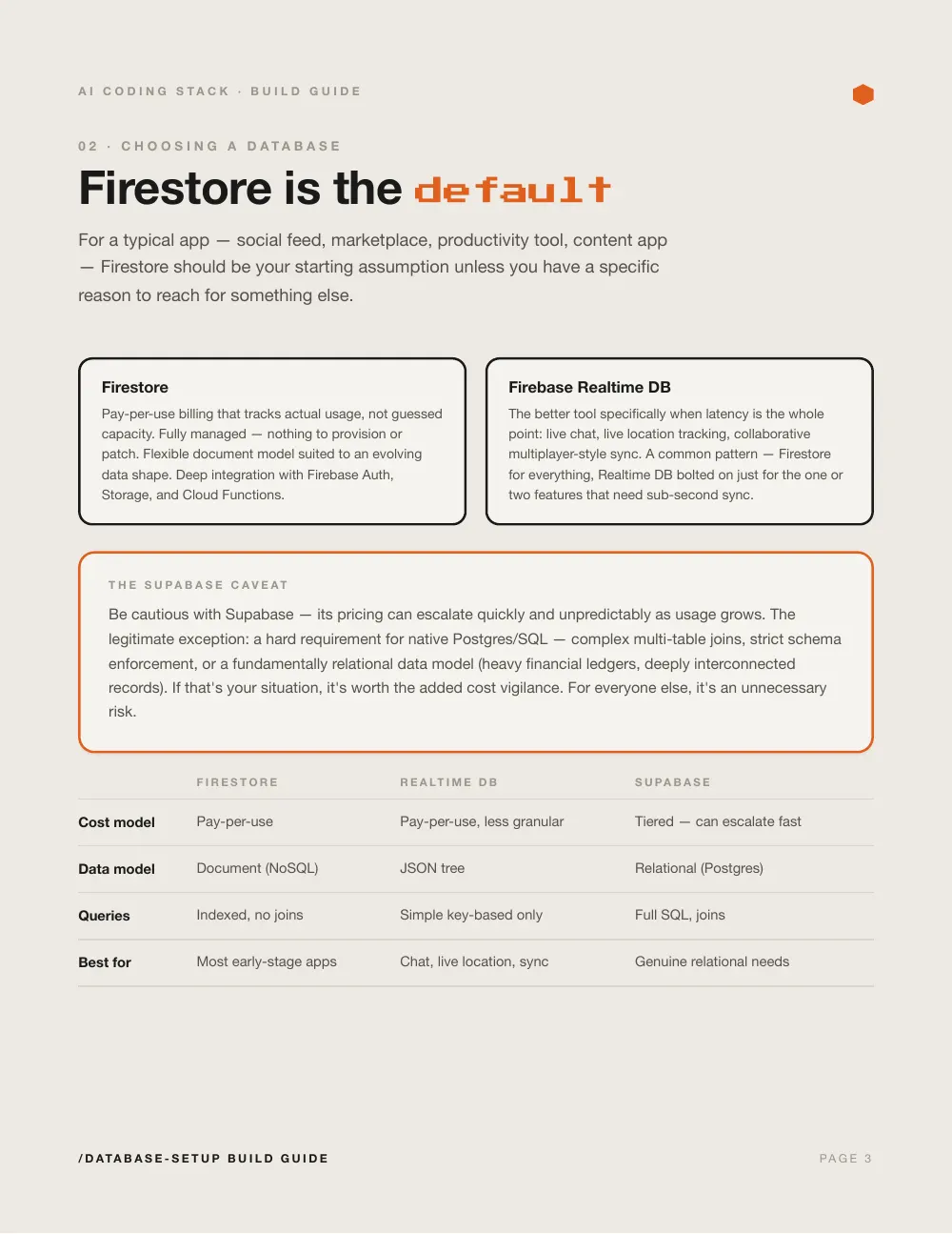 Database Setup, page 3