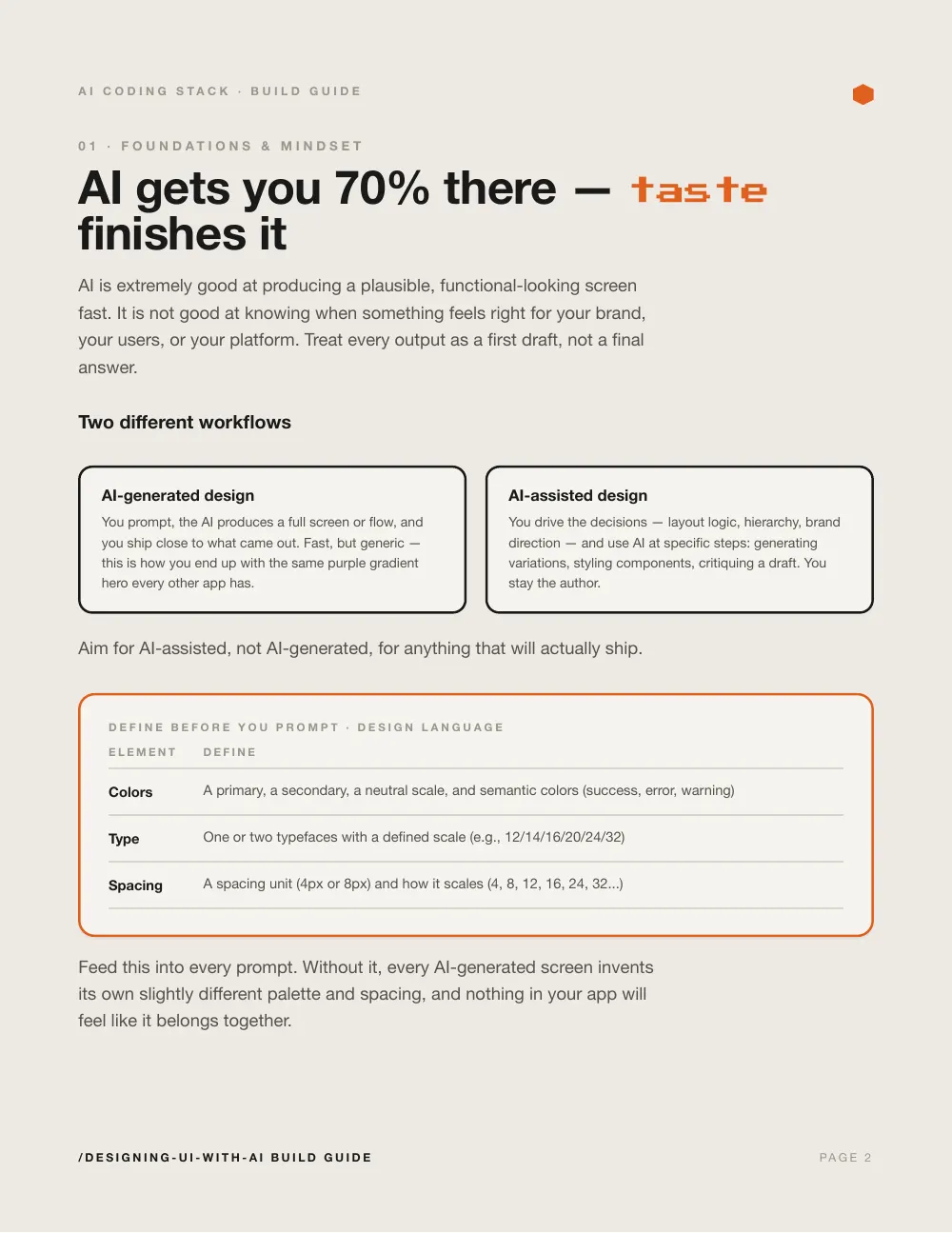 Designing UI with AI, page 2