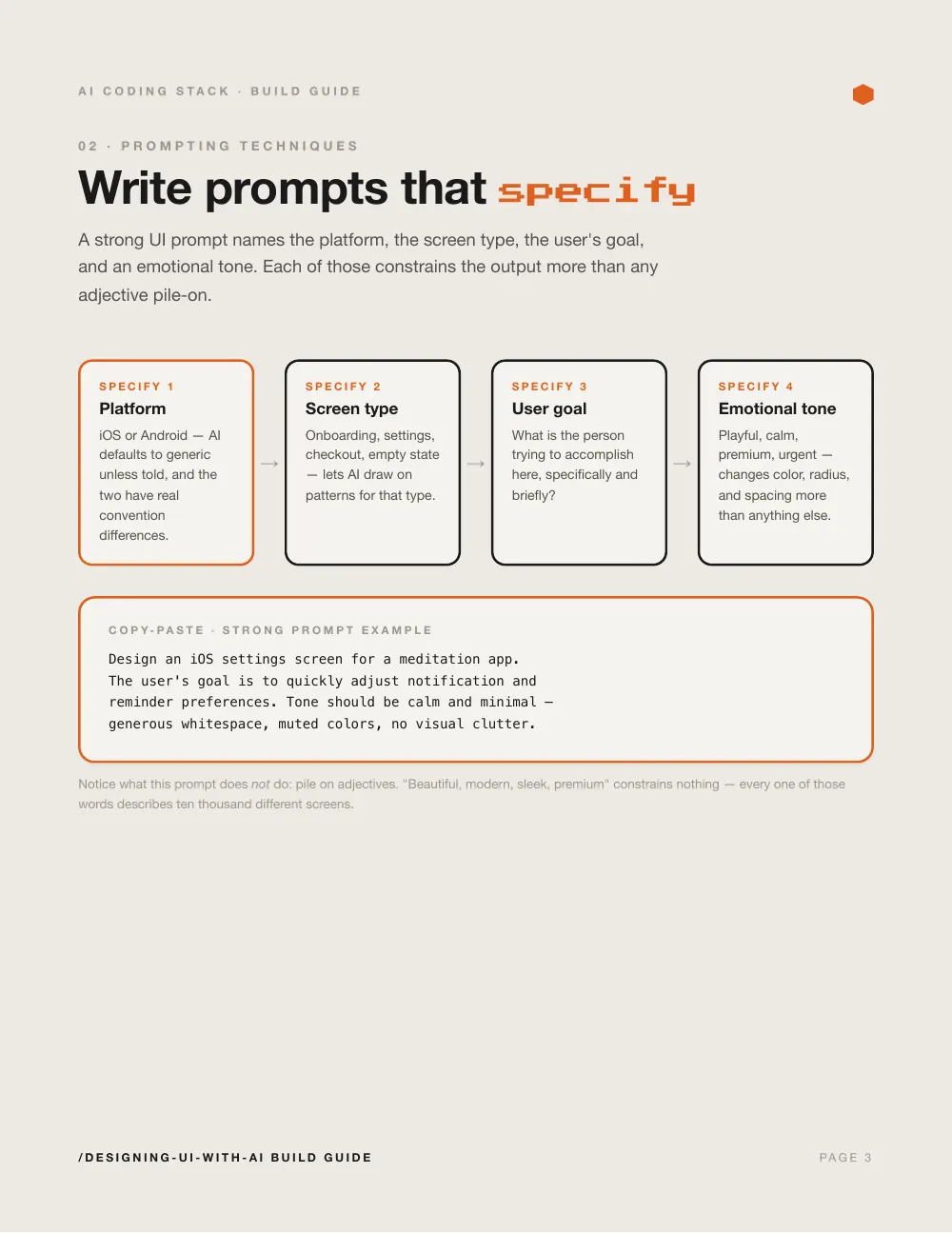 Designing UI with AI, page 3