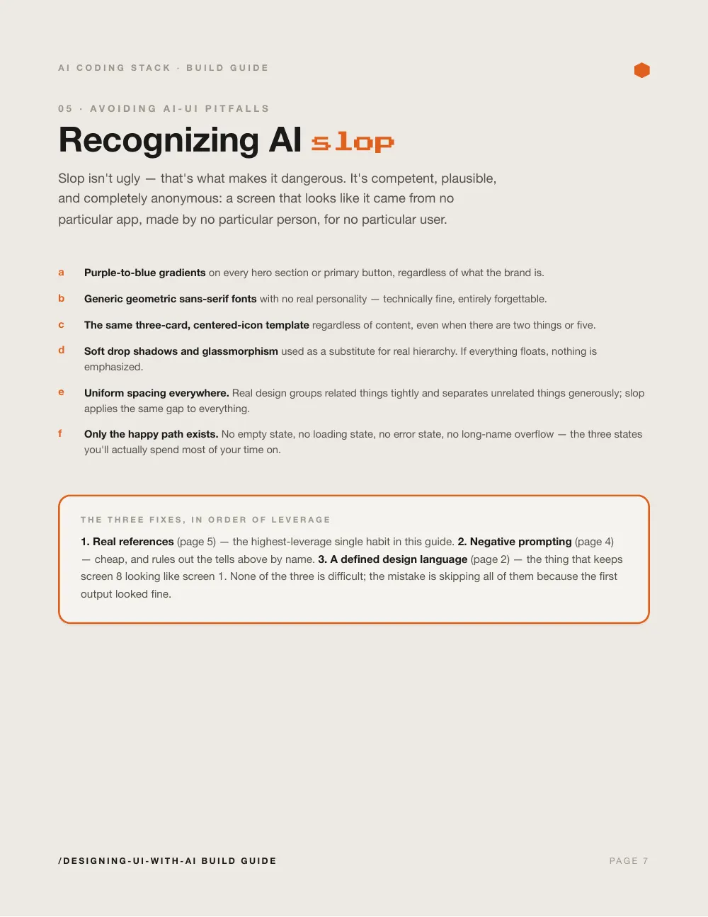 Designing UI with AI, page 7