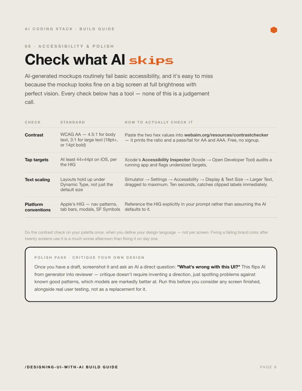 Designing UI with AI, page 8
